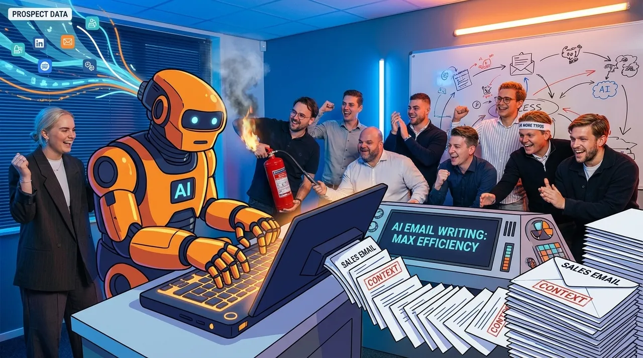 Visual representation of AI Email Writing