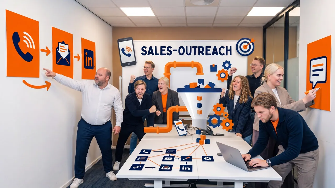 Visual representation of Sales outreach